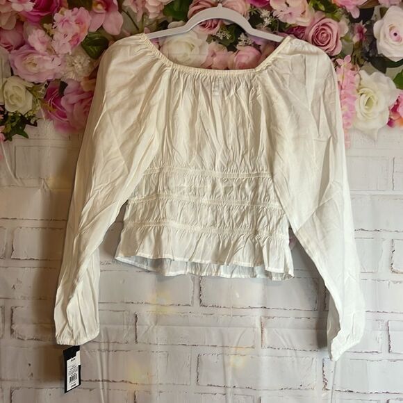 NWT GIRLS ART CLASS XL 14 LONG SLEEVE CROPPED STRETCH ON SHOULDER OFF SHOULDER - Picture 7 of 7